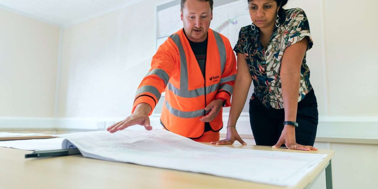 discussing floor plan